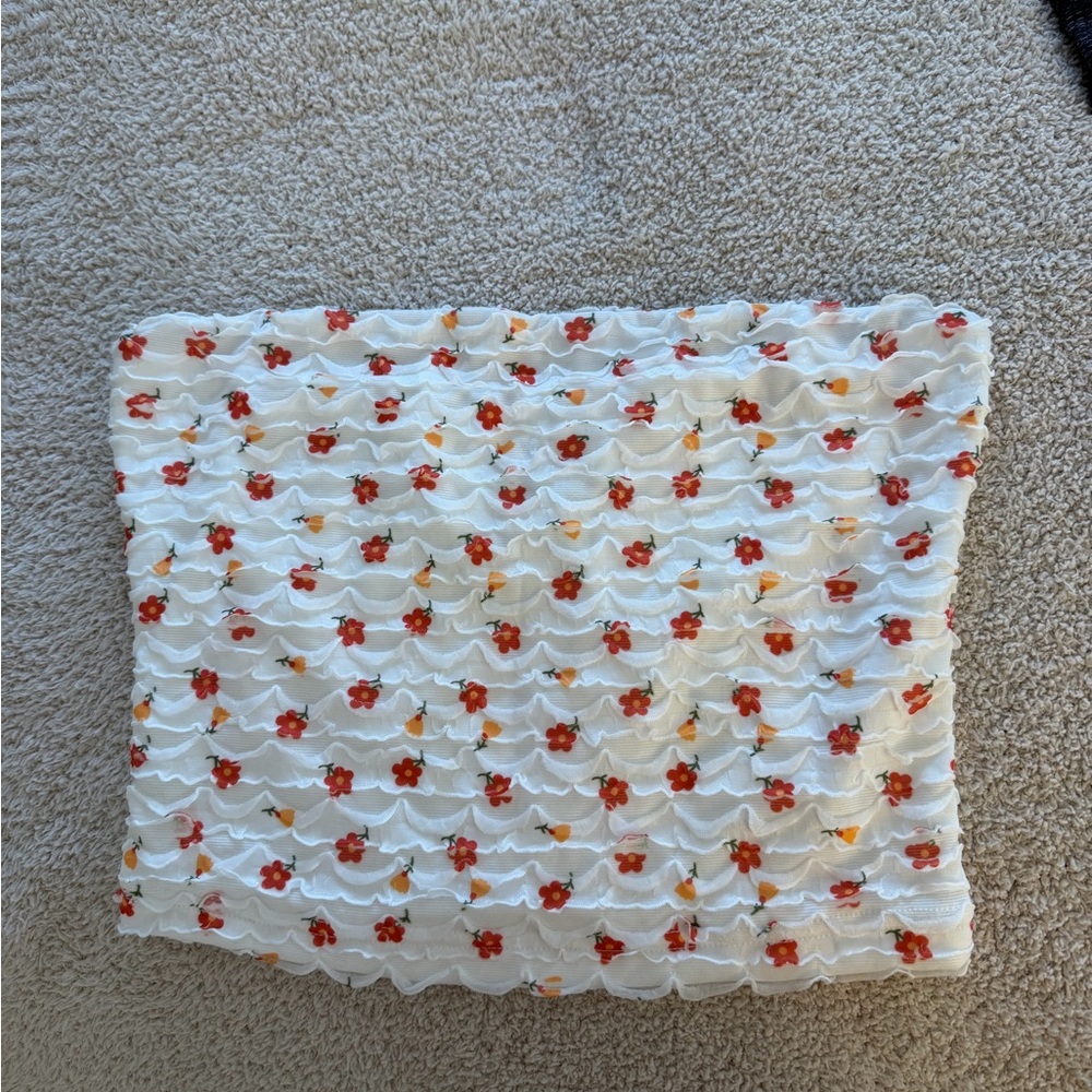 Floral tube top